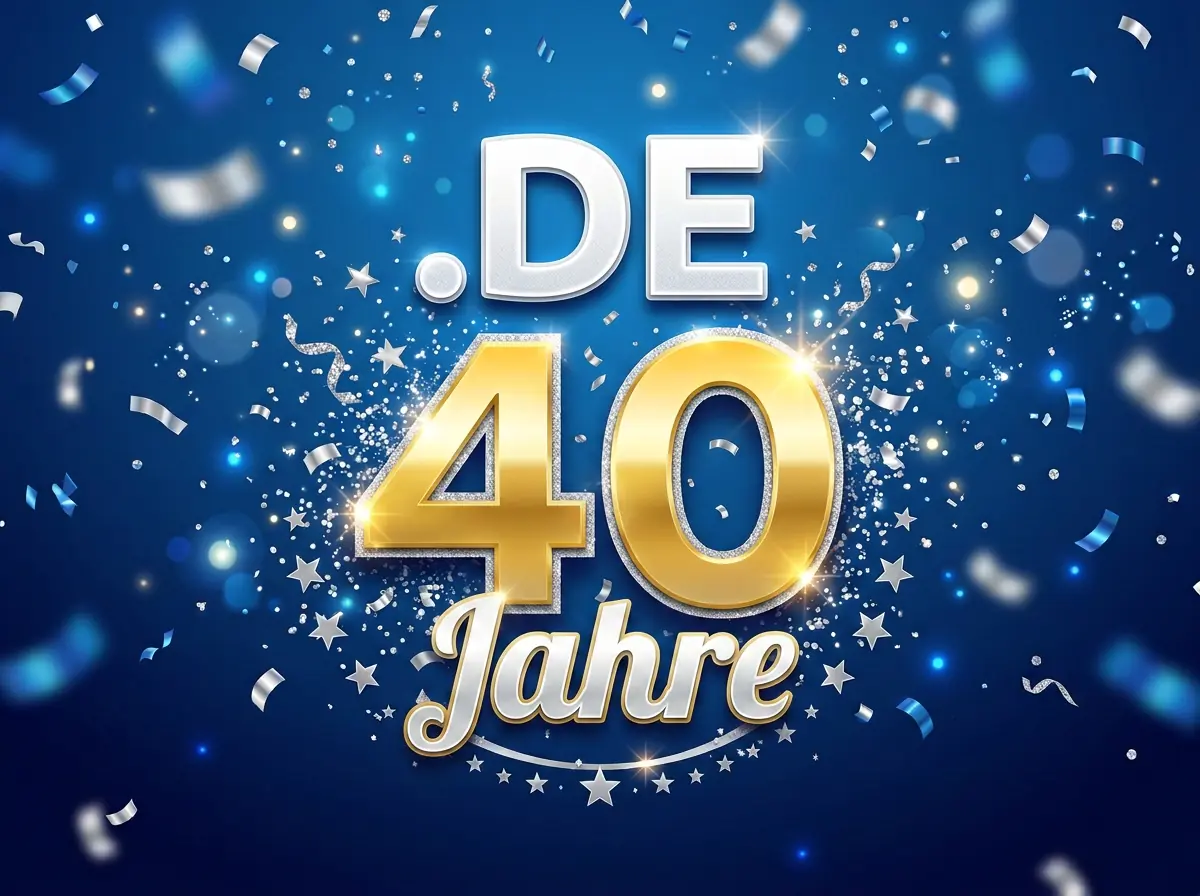 Logo Die deutsche .DE-Domain feiert 40 Jahre