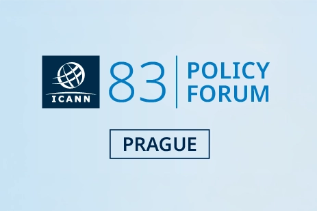Logo ICANN83 Policy Forum in Prag